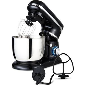 MOA Keukenmachine - Keukenrobot - Mixer met Garde, Deeghaak, Menghaak - 1000 Watt - Zwart - SM1203N