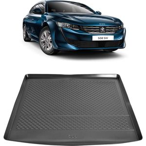 Kofferbakmat - kofferbakschaal op maat voor Peugeot 508 SW - Station (2014 - heden) - hoogwaardig kunststof - waterbestendig - gemakkelijk te reinigen en afspoelbaar