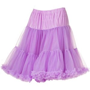 Supermooie volle zachte petticoat rok Lila - XL / 2XL / 3XL - valt op de knie - elastische verstelbare taille - carnaval - feest