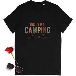 T Shirt Heren - T Shirt Dames - Camping - Zwart - Maat XXL