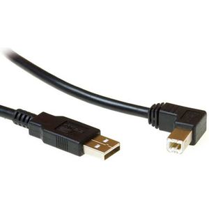 ACT USB 2.0 A male - USB B male (haaks) 1,80 m SB2408