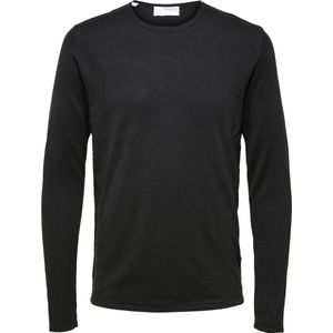 Selected - Heren Sweaters Rocks Knit Crew Neck Zwart - Zwart - Maat XXL