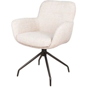 Eetkamerstoel Helsinki poot Atlas draaibaar Anadic brown - be fine cream 11