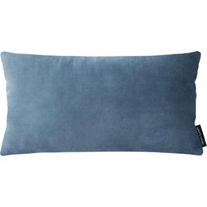 Lucy’s Living Luxe sierkussen Velvet CLASSIC - aqua blauw - 50 x 30 cm - kussen - kussens - fluweel - wonen - interieur