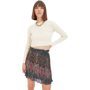 Trendyol Groene Geweven Rok Met Patroon Twoss19St0094