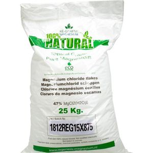 Ré-genesis Magnesium Badkristallen Vlokken – Magnesium Badzout – Voetbadzout - 25 kg