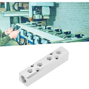 Pneumatic Manifold Air Distribution Block Connector Splitter - G1/2 Input G1/4 Output 30x30mm (SY30-02-4F)