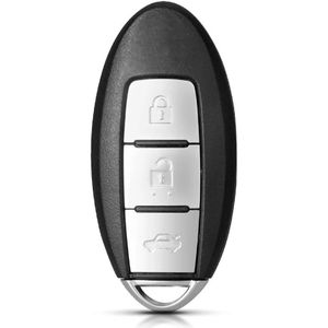 XEOD Autosleutelbehuizing - sleutelbehuizing auto - sleutel - Autosleutel / Geschikt voor: Nissan & Infinity 3 knops