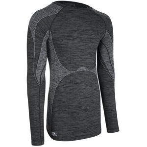 Thermo shirt zwarte melange lange mouw voor heren - Wintersport kleding aÃ¢â€šÂ¬Ã¢â‚¬Å“ Thermokleding XXL (56)