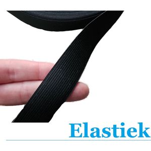 BamBella® - Elastiek - 1 meter - Zwart - 25 mm Breed - Taille band naaien