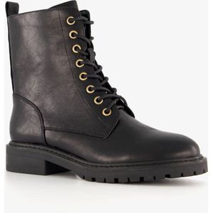 Blue Box dames veterboots zwart - Maat 39