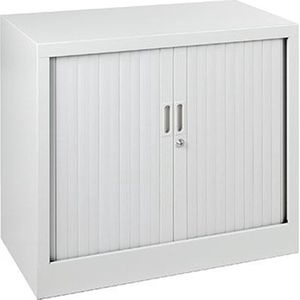 ABC Kantoormeubelen stalen roldeurkast 69x80x43cm topblad speciale kleur framekleur wit (ral9010)