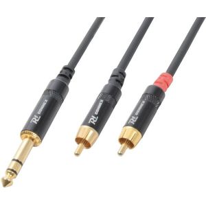 PD Connex Kabel 6.3 Stereo - 2 RCA Male 3m