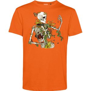 T-shirt Bones and Botany | Halloween Kostuum Volwassenen | Halloween | Foute Party | Oranje | maat XS
