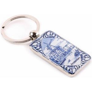 Sleutelhanger Delfts Blauw Molen Amsterdam - Souvenir