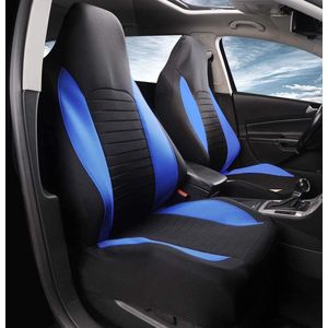 Autostoelhoezen Eenvoudige Emmer Stijl Universele Autostoelhoezen Voorkant Paar Fit voor Auto Truck SUV Van Stoelhoezen Auto Stoelbeschermer, Blauw