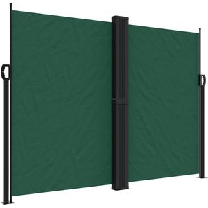The Living Store Tuinscherm uittrekbaar 180x600 cm donkergroen - Windscherm - Tuinscherm - Privacy Screen - Zonnewering - Outdoor Decor