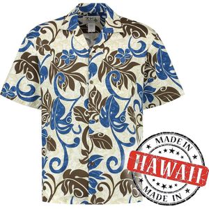 Hawaii Blouse Mannen - Shirt - Hemd - 100% Katoen - Overhemd Heren Korte Mouw - Made in Hawaii ""Authentiek Hawaii"" Maat XXL