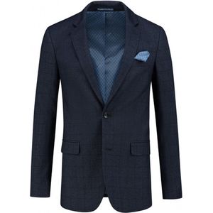 Gents - Colbert ruit blauw - Maat 98