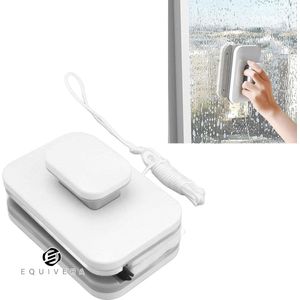 Equivera Magnetische Ruitenwisserreiniger - Verstelbare Dubbele Ruitenwisser - Zweefvliegtuig Wasborsteluitrusting - Comfortabele Grip - Hoogbouwraam - Thuis Magnetische ruitenwasser