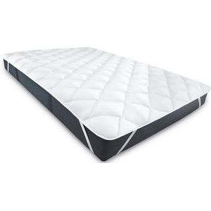 Soft Topper 160x200 - Matras topper van microvezel - met Hoekelastieken - Matrasbeschermer 160x200 waasbar