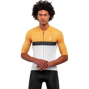 SIROKO M3 Hammer Korte Mouwen Fietsshirt Heren - White / Black / Yellow - M