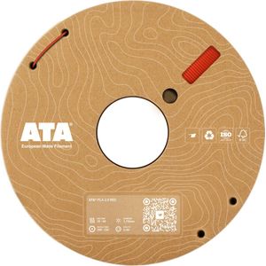 ATA® PLA 2.0 Red SP | PLA 3D Printer Filament - 1.75mm - 1 KG PLA Spool - Diameter Consistency Insights (DCI) - European Made Filament