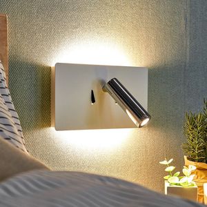 Lucande - LED wandlamp - 3lichts - metaal - H: 12 cm - wit, chroom - Inclusief lichtbronnen