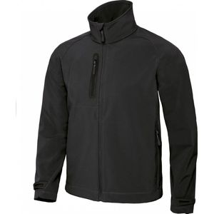 B&C Mens X-Lite 3 Layer Softshell Performance Jacket (Zwart)