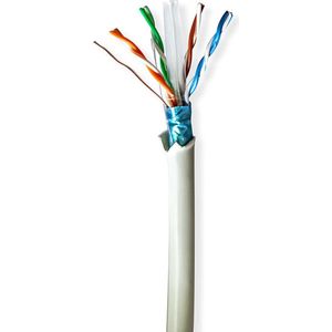 Nedis Netwerk Kabel Rol - CAT6 - Solid - F/UTP - Koper - 50.0 m - Binnenshuis - Rond - LSZH - Grijs - Gift Box