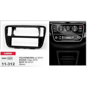 1-DIN SKODA Citigo 2012+ / VOLKSWAGEN up! 2012+ / SEAT Mii 2012+ (Black) inbouwpaneel Audiovolt 11-312