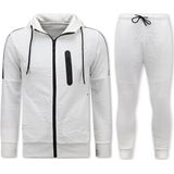 ICON Trainingspak Heren - Joggingpak Heren Volwassenen - Huispak Heren Volwassenen - 11031 - Wit