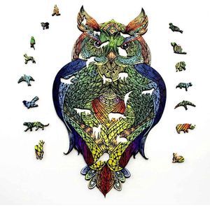 Logica Giochi Mandala Houten Legpuzzels Uil/ Owl, 22,8x40cm