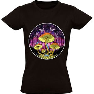 Mushroom Forest Dames T-shirt - natuur - paddenstoel - insect - world