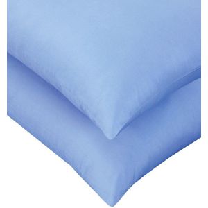 dekbeddenwereld- kussenslopen- 100% katoen- 2 stuks - 60x70CM-  licht blauw