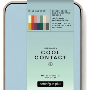 schlafgut Cool Contact Microvezel Hoeslaken XL - 180x200 - 200x200 536 Blue Light