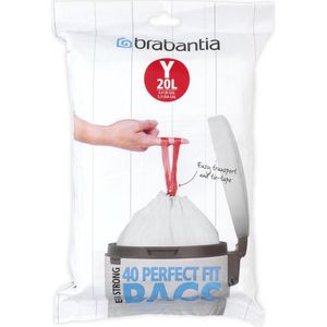 Brabantia Perfect Fit Afvalzakken - 20 l - Code Y - 40 stuks