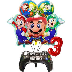 Super Mario ballon set - 60x44cm - Folie Ballon - Super Mario - Luigi - Game - Gaming - Playstation - Xbox- Themafeest - 3 jaar - Verjaardag - Ballonnen - Versiering - Helium ballon