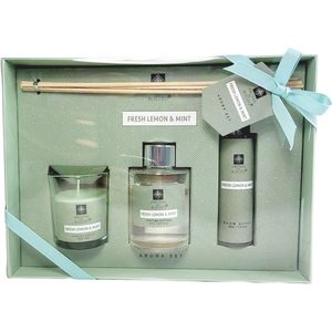Geurset Fresh Lemon & Mint 60ml 3-delig 24x18x6cm (1 stuk)