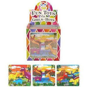 108 stuks - Uitdeelcadeautjes - Puzzels - Dinosaurussen - 3 x 12 Cm - In Traktatiebox - Traktatie voor kinderen - Jongens