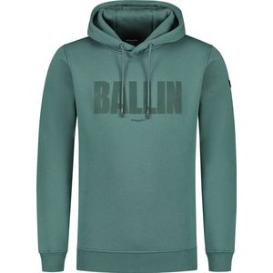 Ballin Amsterdam - Heren Regular fit Sweaters Hoodie LS - Faded Green - Maat XL