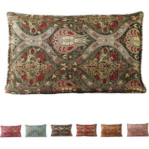 Decoratieve kussenhoes met ritssluiting voor slaapkamer - sofakussen - perfect voor woondecoratie verkrijgbaar in meerdere maten en kleuren (30x50cm) (groen)