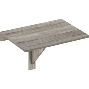 Wandgemonteerde klaptafel, hout, eiken, één maat