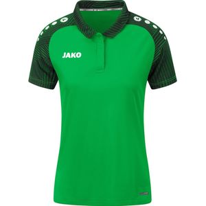 JAKO Polo Performance Dames Zachtgroen-Zwart Maat 44