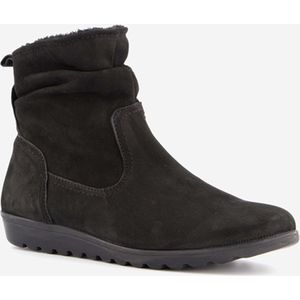 Hush Puppies gevoerde suede enkellaarsjes zwart - Maat 41 - Echt leer - Uitneembare zool