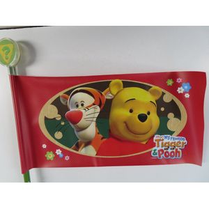 Disney Fietsvlag deelbaar winnie the pooh geel rood