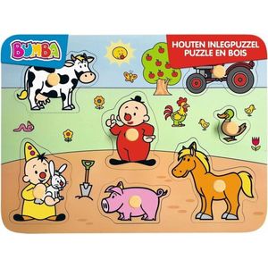 Houten Noppenpuzzel Boerderij (7st.)