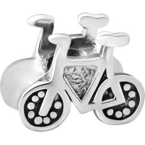Quiges - 925 - Zilveren - Bedels -Sterling zilver - Beads - Fiets Kraal Charm - Geschikt – voor - alle bekende merken - Armband Z329