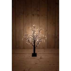 Verlicht boompje 60cm - Eikenboompje met LED verlichting - Zwart - 230 lampjes - warm wit