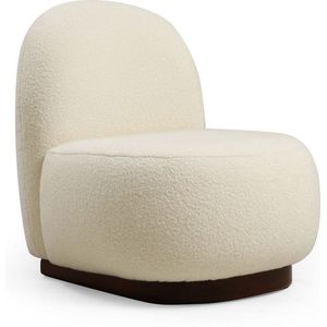 Fauteuil Teddy - Stijlvol Gebroken Wit - Comfortabele 74x75x85cm - Zachte Bouclet